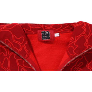 BAPE 30th Anniversary Line Camo Shark Full Zip Hoodie Red - Image 6