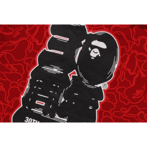 BAPE 30th Anniversary Line Camo Shark Full Zip Hoodie Red - Image 5