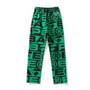 BAPE FW23 full-print letter series shark loose version trousers and sweatpants - Image 4