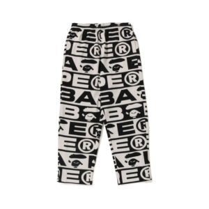BAPE FW23 full-print letter series shark loose version trousers and sweatpants - Image 8