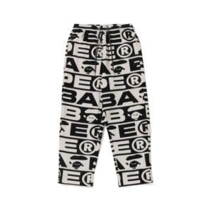 BAPE FW23 full-print letter series shark loose version trousers and sweatpants - Image 5