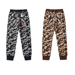 BAPE shark head cookie camouflage shark trousers