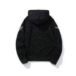 BAPE x Inter Miami CF Camo Pullover Hoodie Pink & Black & White - Image 7