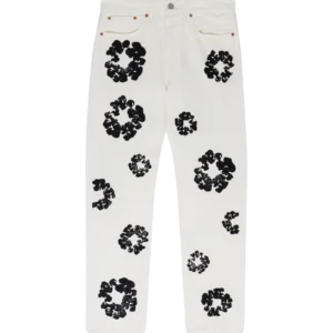 DENIM TEARS THE COTTON WREATH JEAN WHITE