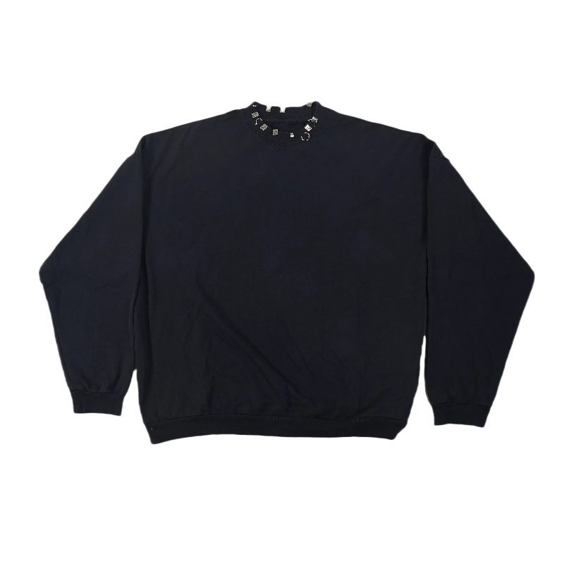pierced_round_sweatshirt_oversized_in_black_faded_762718tpvd91055_1971C8F02AA13 Pierced Round Sweatshirt Oversized in Black Faded 762718TPVD91055 - Image 1