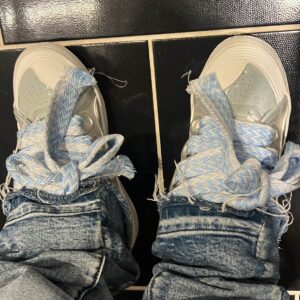 Lanvin Curb Sneaker White Light Blue photo review