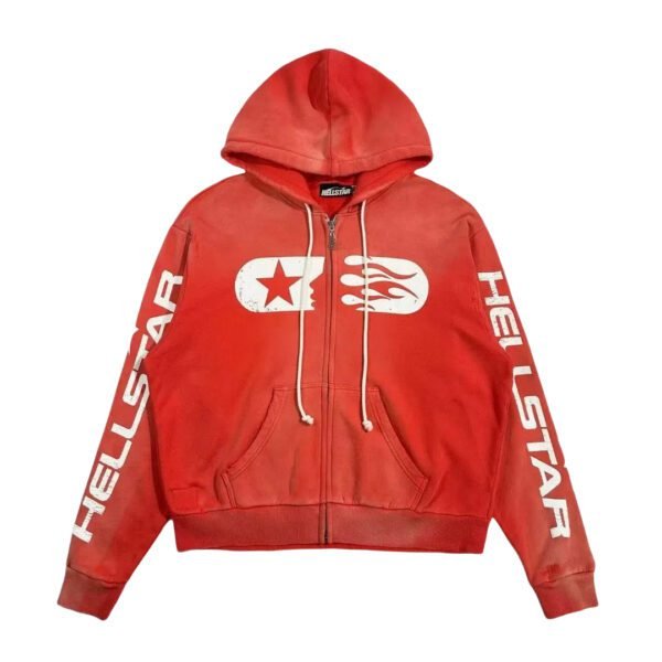 Hellstar Studios Zip Hoodie Red