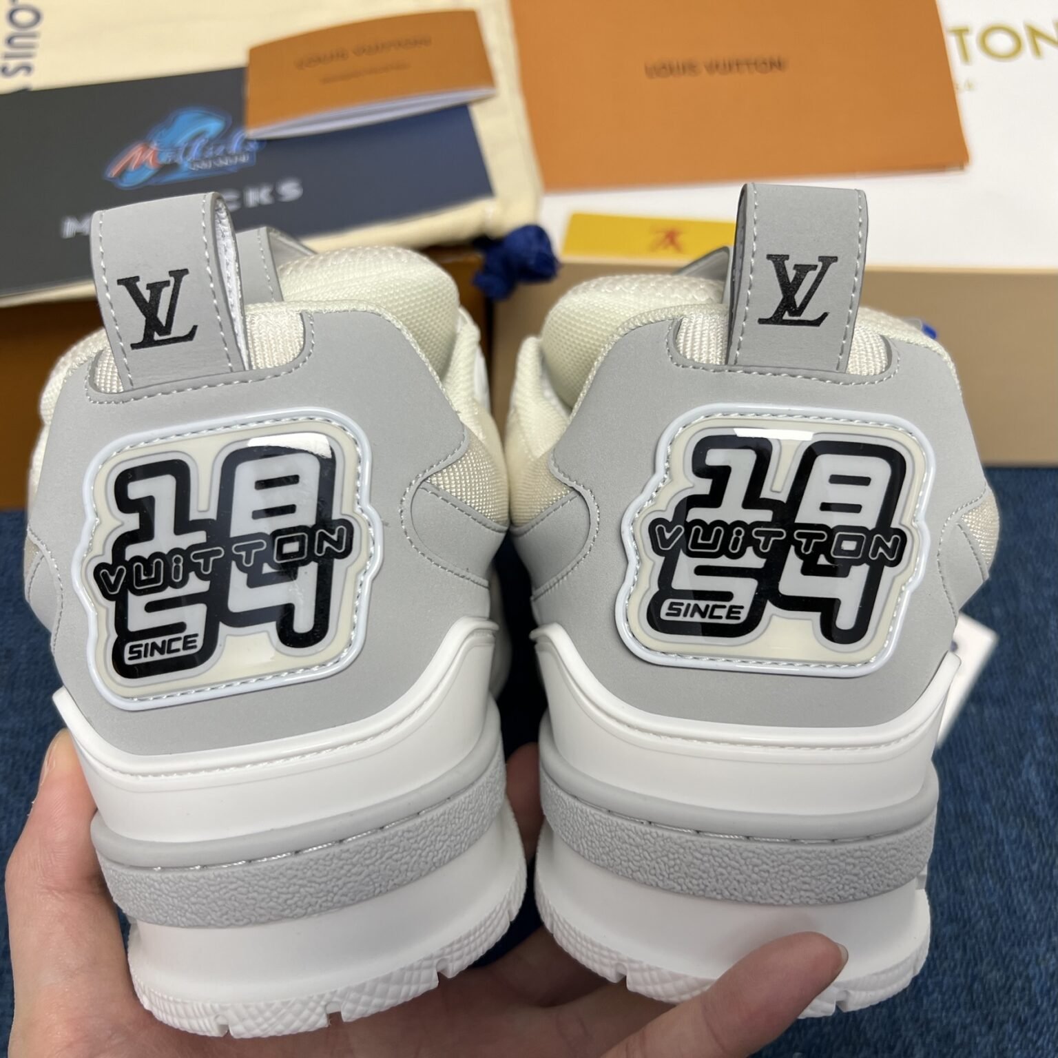 L*uis V*itton L&V Skate Sneaker Grey White - Image 11