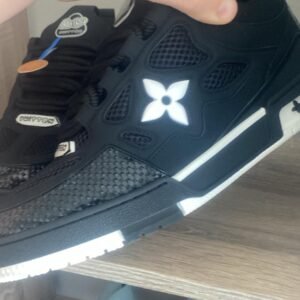 L*uis V*itton LV Skate Sneaker Black Black White photo review