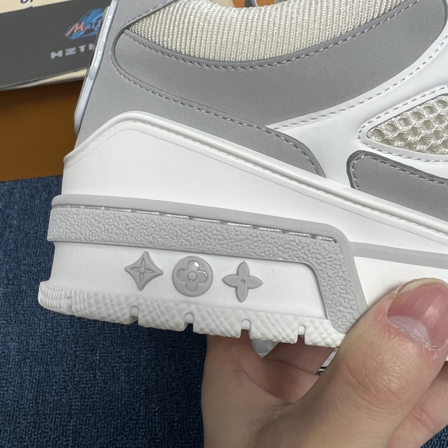 L*uis V*itton L&V Skate Sneaker Grey White - Image 7