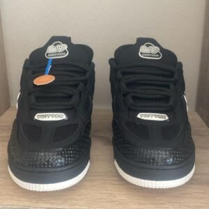 L*uis V*itton LV Skate Sneaker Black Black White photo review