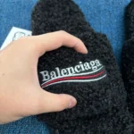 Balenciaga Black Furry Slides - Image 4