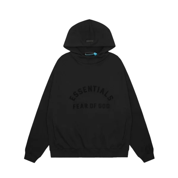 Fear of God Essentials Arch Logo Hoodie Jet Black