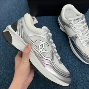 Chanel 23ss Sneakers silver - Image 8