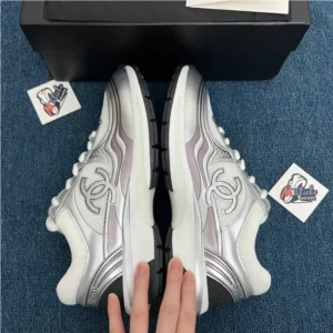 Chanel 23ss Sneakers silver - Image 6