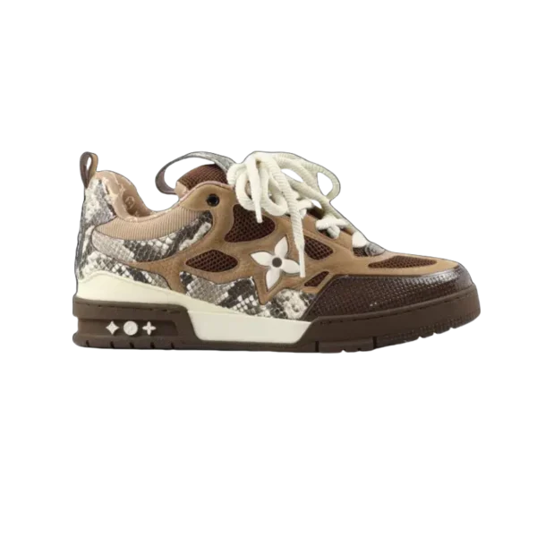 LOUIS VUITTON Skate Sneaker Brown Snakeskin