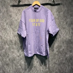 Fear Of God Oversized Logo State T-Shirt in Purple for Men - Image 4