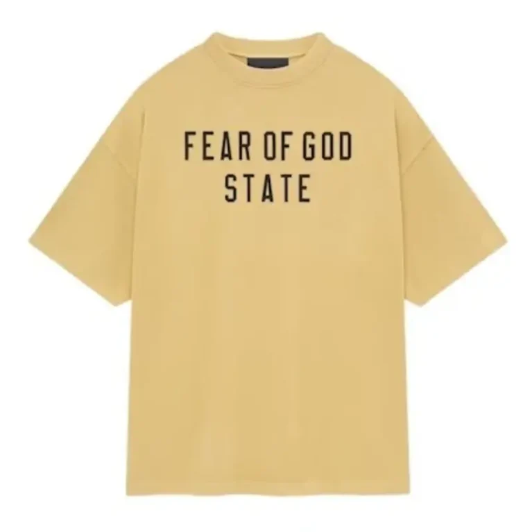 Fear Of God Oversized Logo State T-Shirt in Yellow for Men