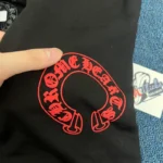 Chrome Hearts Red Horseshoe Logo Zip Up Hoodie - Image 10