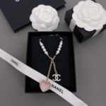 Chanel Double Pendant Heart Necklace - Image 2