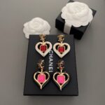 Chanel Heart Stud Earrings - Image 3