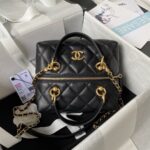 Chanel 23A Premium Handmade Sheepskin Portable Lunch Box Bag AS4201, Top Qualit Size:5.5 - Image 2