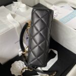 Chanel 23A Premium Handmade Sheepskin Portable Lunch Box Bag AS4201, Top Qualit Size:5.5 - Image 5