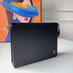 LOUIS VUITTON logo calfskin protective case clutch M30450 - Image 4