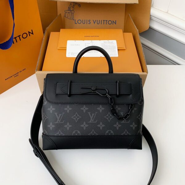 Louis Vuitton's new Sac Plat Horizontal Zipp?? men's black flower briefcase M4516 Size: 31*39*8.5cm