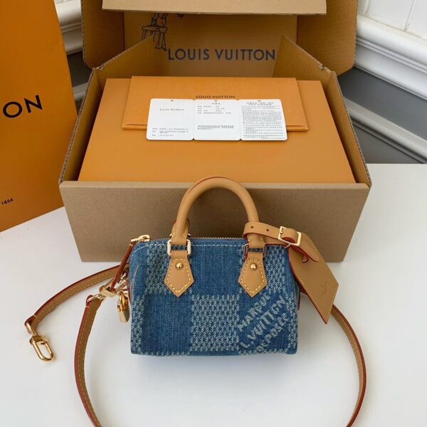Louis Vuitton The new SPEEDY 18bandouli ??re tannin denim handbag N4068 Size: 18*12*10cm