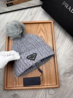 Prada plush ball knitted hat - Image 5