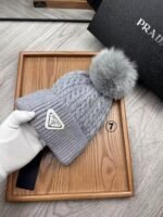 Prada plush ball knitted hat - Image 2