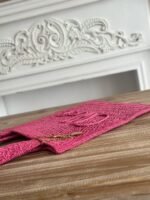 chloe spring and summer new style SUMMER BANANA dopamine color rose red pure handmade straw woven ba - Image 3
