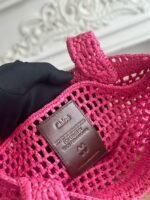chloe spring and summer new style SUMMER BANANA dopamine color rose red pure handmade straw woven ba - Image 6