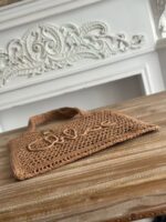 chloe spring and summer new SUMMER BANANA dopamine color brown pure handmade straw woven ba Size: 3 - Image 3