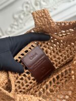 chloe spring and summer new SUMMER BANANA dopamine color brown pure handmade straw woven ba Size: 3 - Image 7