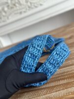 chloe spring and summer new SUMMER BANANA dopamine color blue pure handmade straw woven ba Size: 33 - Image 9