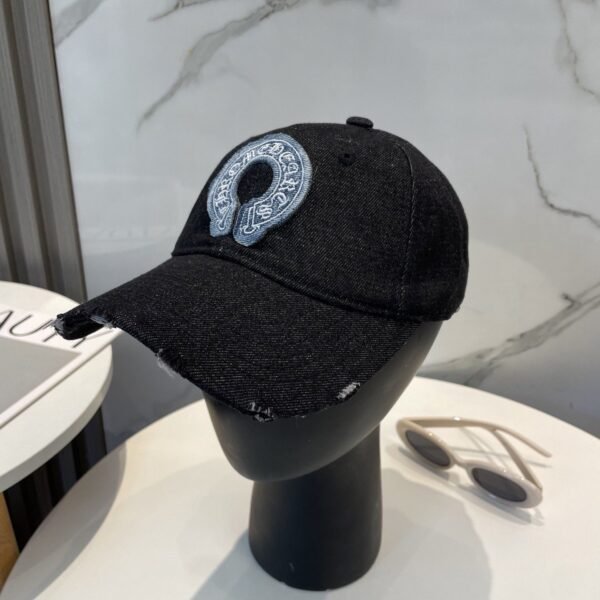 Chrome Hearts denim style embroidered baseball cap