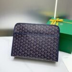 Goyard imported cowhide with canvas large toilet bag Size: 30*23*8cm