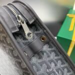 Goyard imported cowhide with canvas large toilet bag Size: 30*23*8cm - Image 6