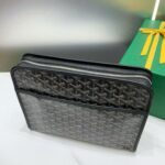 Goyard imported cowhide with canvas large toilet bag Size: 30*23*8cm - Image 5