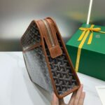 Goyard imported cowhide with canvas large toilet bag Size: 30*23*8cm - Image 3