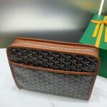 Goyard imported cowhide with canvas large toilet bag Size: 30*23*8cm - Image 5