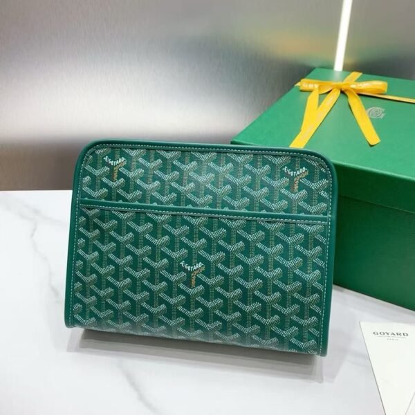Goyard imported cowhide with canvas small toilet bag Size: 25*18*7cm