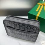 Goyard imported cowhide with canvas small toilet bag Size: 25*18*7cm - Image 5