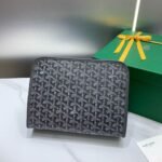 Goyard imported cowhide with canvas small toilet bag Size: 25*18*7cm - Image 2
