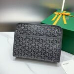 Goyard imported cowhide with canvas small toilet bag Size: 25*18*7cm