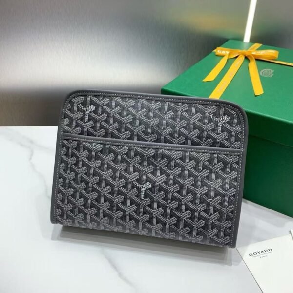 Goyard imported cowhide with canvas small toilet bag Size: 25*18*7cm