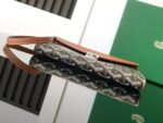 Goyard imported cowhide with canvas one-shoulder crossbody bag Size: 21*16*4cm - Image 4