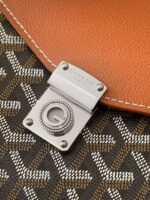 Goyard imported cowhide with canvas one-shoulder crossbody bag Size: 21*16*4cm - Image 8